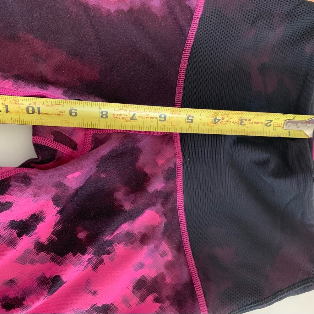 Lululemon Sweaty Endeavor Blooming Pixie Raspberry Mesh Leggings Size 6 - Picture 11 of 12